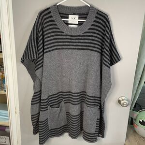 Banjo and Matilda Womens OSFA Merino Wool and Cashmere Pancho Throwover